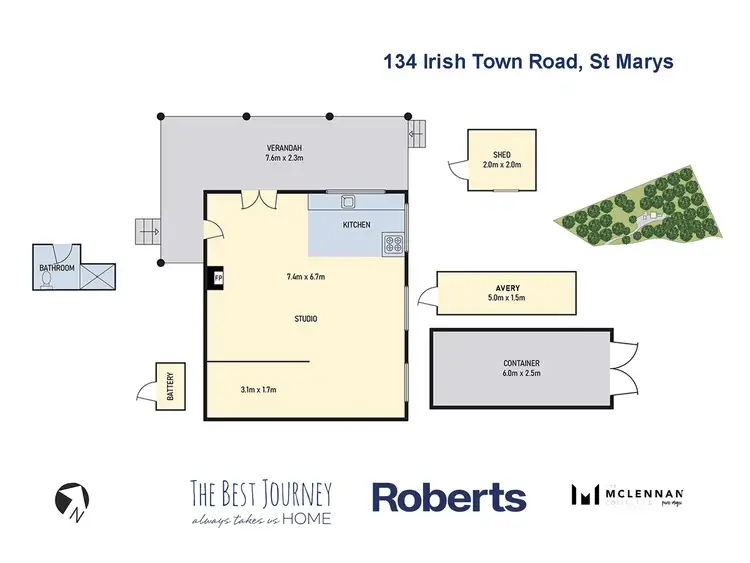Floorplan of Homely house listing, 134c Irish Town Road, St Marys TAS 7215