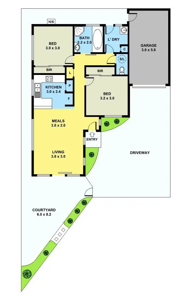 Floorplan of Homely unit listing, 3/6 McCrae Street, Reservoir VIC 3073