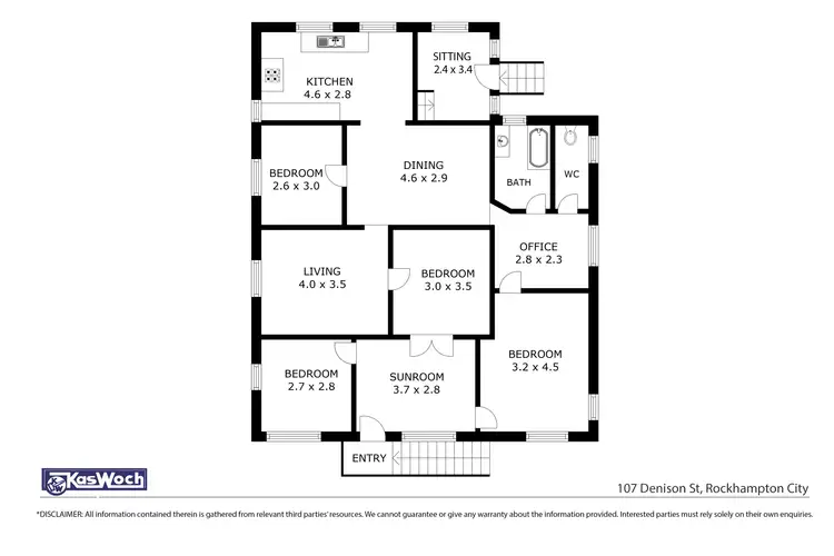 Floorplan of Homely house listing, 107 DENISON STREET, Rockhampton City QLD 4700