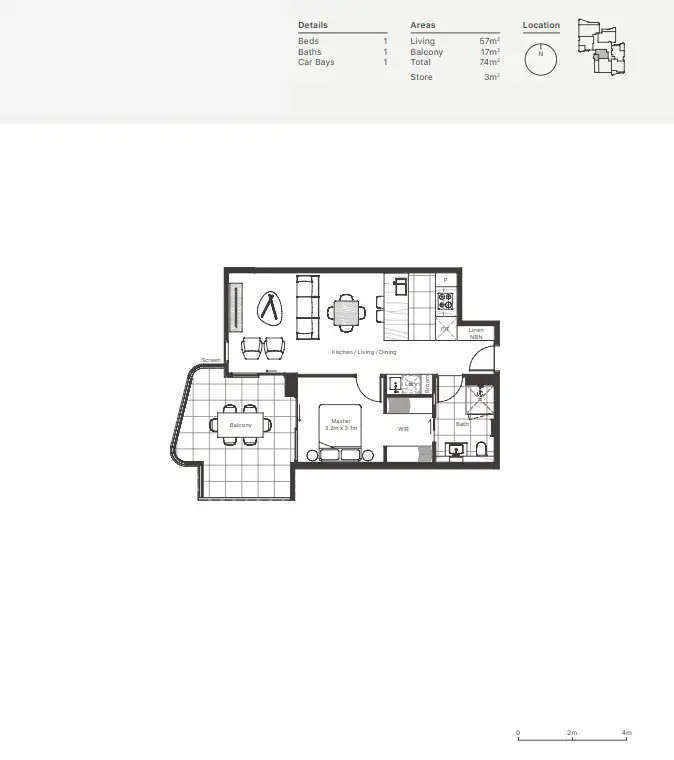 Floorplan of Homely apartment listing, 607/42 Glyde Street, Mosman Park WA 6012