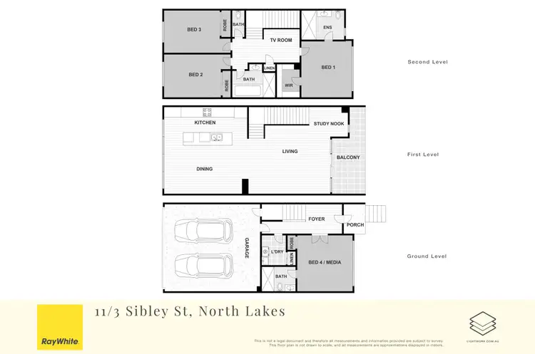 Floorplan of Homely townhouse listing, 11/3 Sibley Street, North Lakes QLD 4509