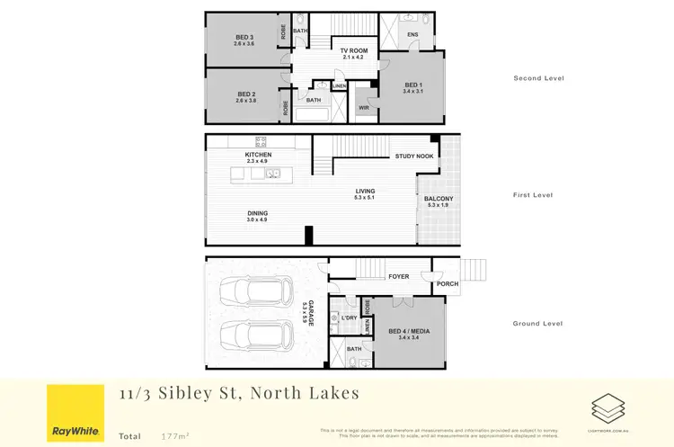 Floorplan of Homely townhouse listing, 11/3 Sibley Street, North Lakes QLD 4509
