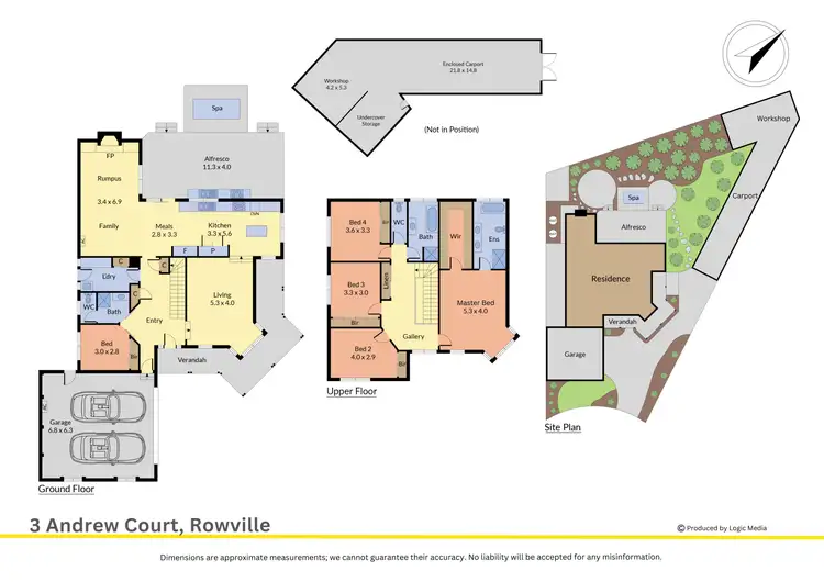 Floorplan of Homely house listing, 3 Andrew Court, Rowville VIC 3178