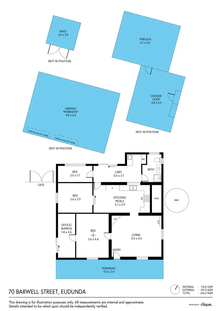 Floorplan of Homely house listing, 70 Barwell Street, Eudunda SA 5374