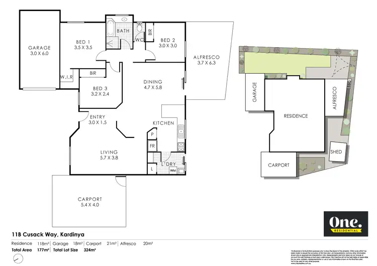 Floorplan of Homely house listing, 11B Cusack Way, Kardinya WA 6163