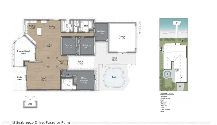 Floorplan of Homely house listing, 15 Seabreeze Street, Paradise Point QLD 4216