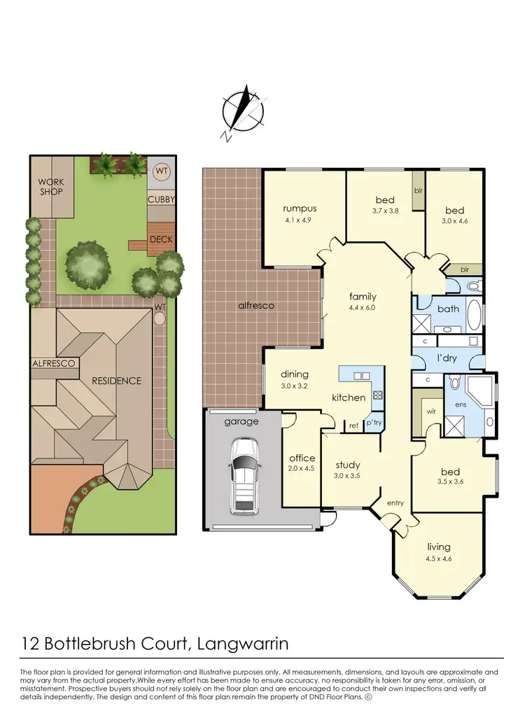 Floorplan of Homely house listing, 12 Bottlebrush Court, Langwarrin VIC 3910