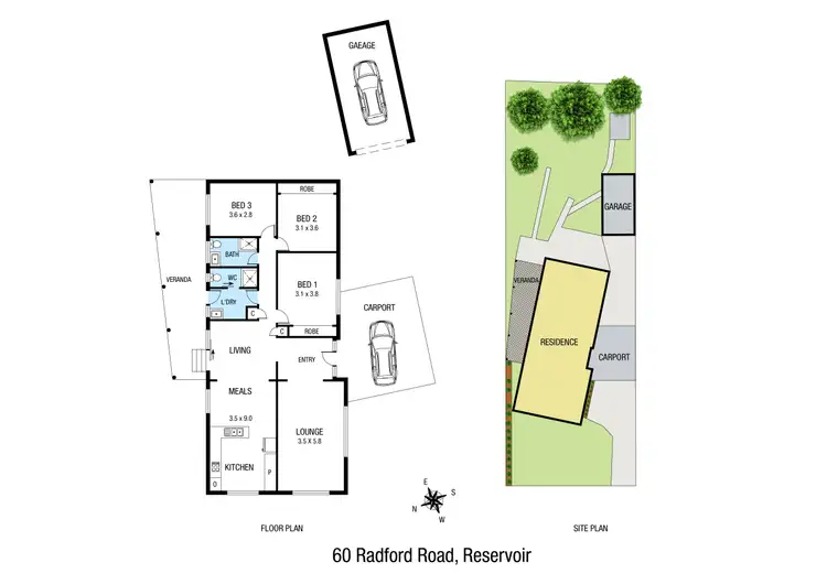 Floorplan of Homely house listing, 60 Radford Road, Reservoir VIC 3073