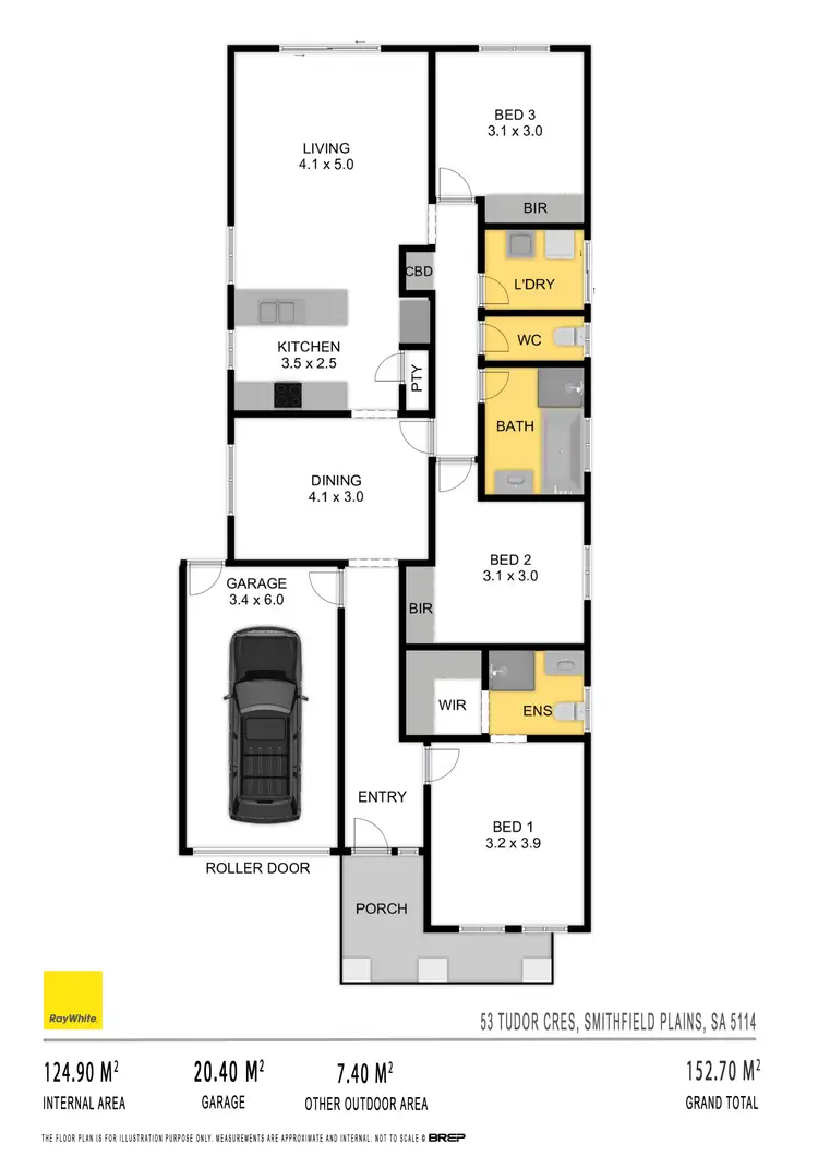Floorplan of Homely house listing, 53 Tudor Crescent, Smithfield Plains SA 5114