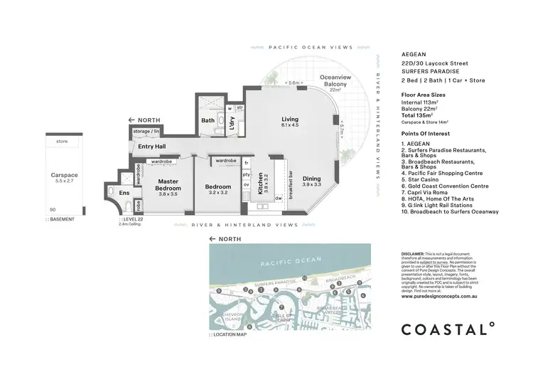 Floorplan of Homely unit listing, 22D/30 Laycock Street, Surfers Paradise QLD 4217