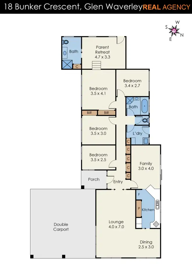Floorplan of Homely house listing, 18 Bunker Crescent, Glen Waverley VIC 3150