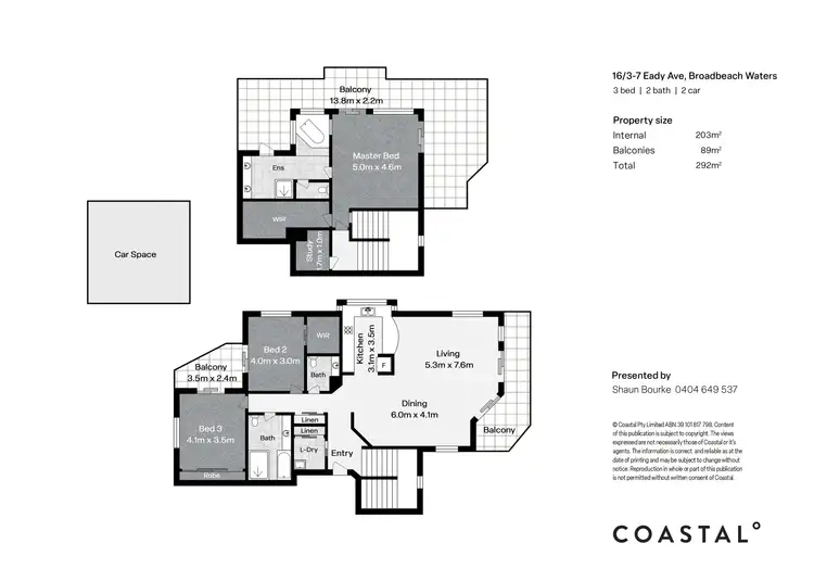 Floorplan of Homely apartment listing, 16/3-7 Eady Avenue, Broadbeach Waters QLD 4218