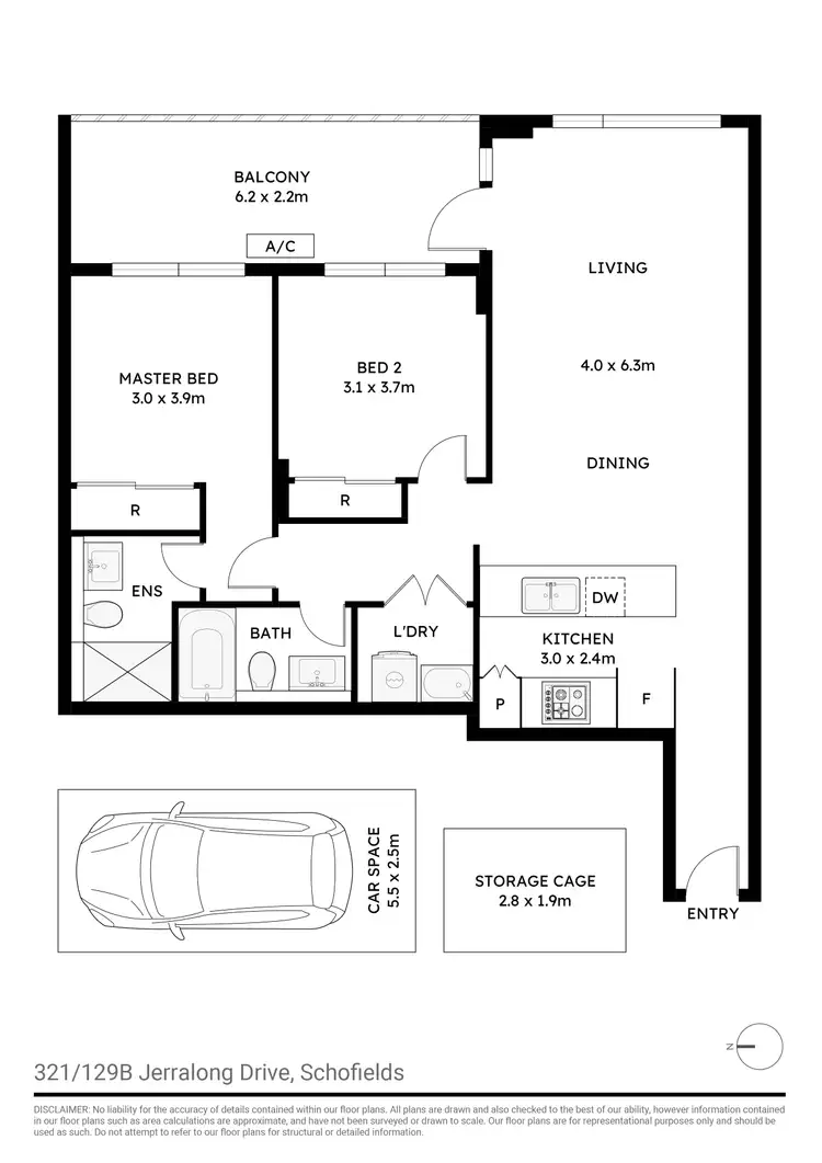 Floorplan of Homely apartment listing, 321/129B Jerralong Drive, Schofields NSW 2762