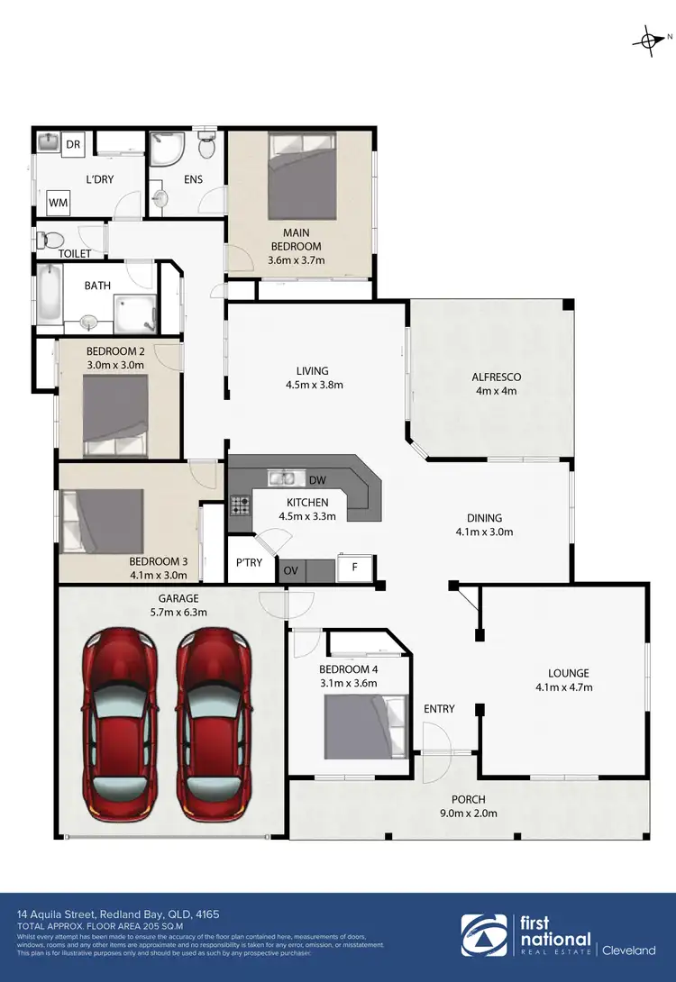 Floorplan of Homely house listing, 14 Aquila Street, Redland Bay QLD 4165
