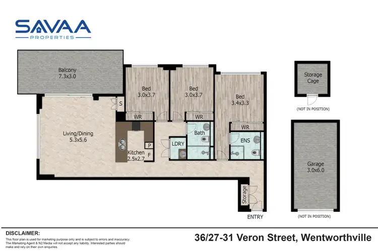 Floorplan of Homely apartment listing, 36/27-31 Veron Street, Wentworthville NSW 2145