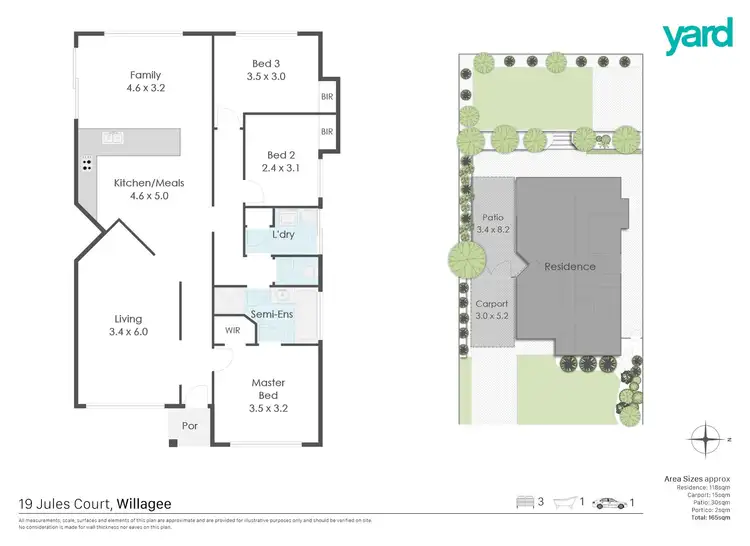 Floorplan of Homely house listing, 19 Jules Court, Willagee WA 6156