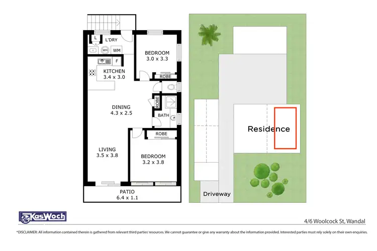 Floorplan of Homely unit listing, 4/6 WOOLCOCK STREET, Wandal QLD 4700