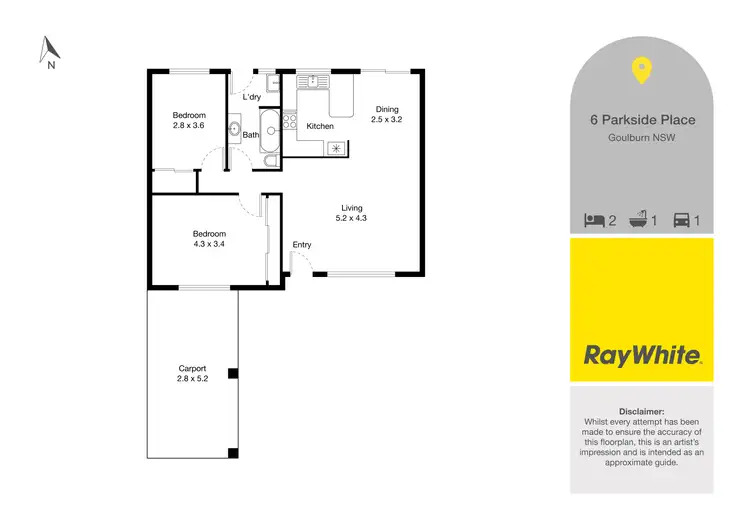 Floorplan of Homely house listing, 6 Parkside Place, Goulburn NSW 2580