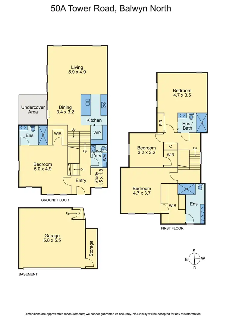 Floorplan of Homely townhouse listing, 50A Tower Road, Balwyn North VIC 3104
