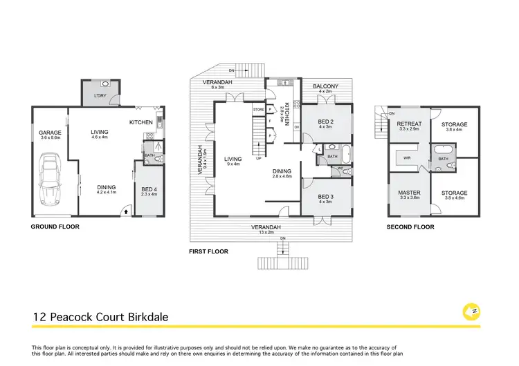 Floorplan of Homely house listing, 12 Peacock Court, Birkdale QLD 4159