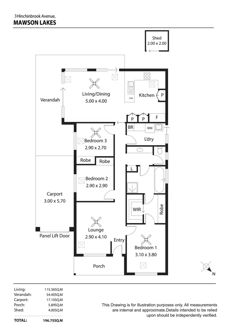 Floorplan of Homely house listing, 3 Hinchinbrook Avenue, Mawson Lakes SA 5095