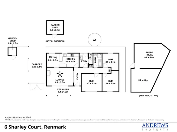 Floorplan of Homely house listing, 6 Sharley Court, Renmark SA 5341