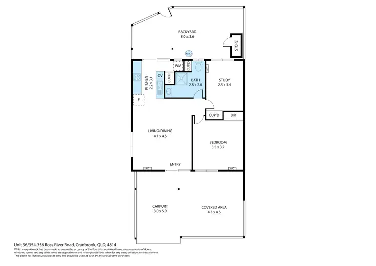 Floorplan of Homely unit listing, 36/354 Ross River Road, Cranbrook QLD 4814