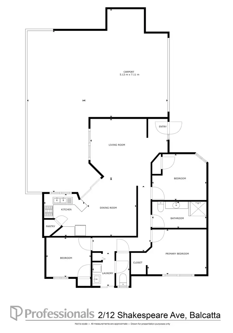 Floorplan of Homely unit listing, 2/12 Shakespeare Avenue, Balcatta WA 6021