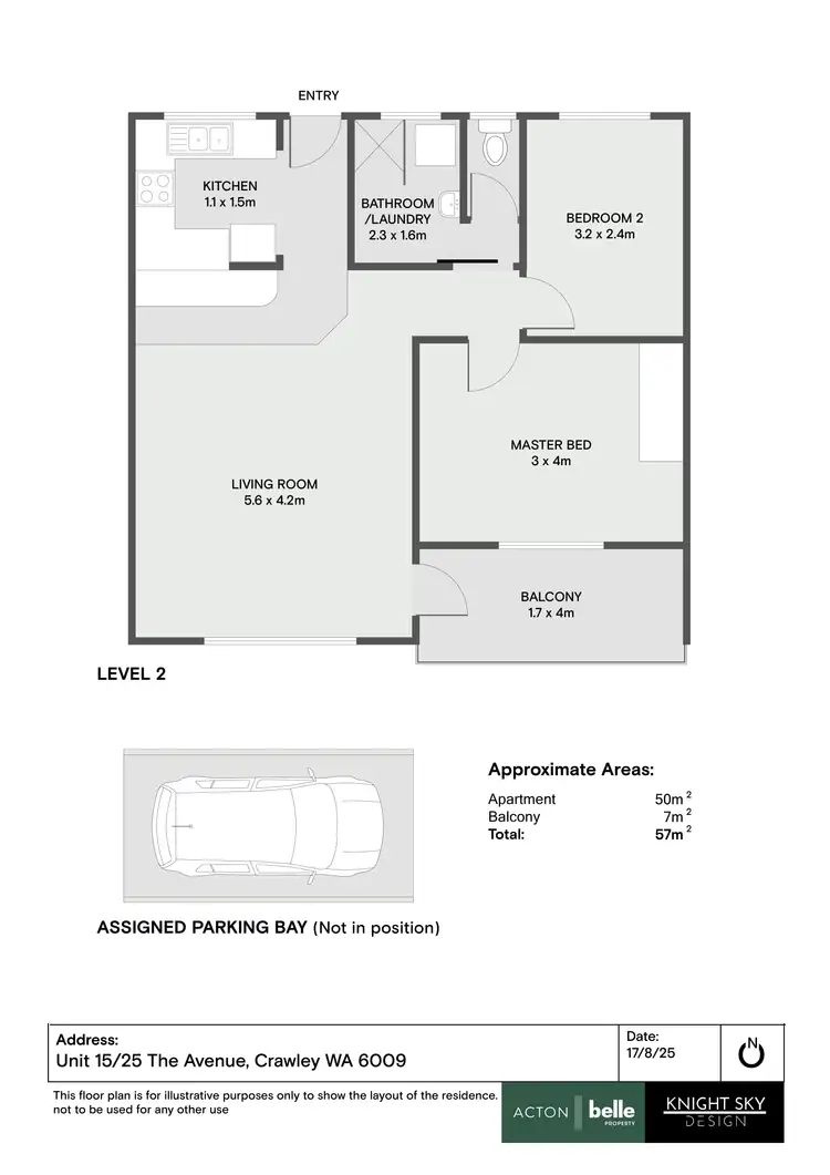 Floorplan of Homely apartment listing, 15/25 The Avenue, Crawley WA 6009