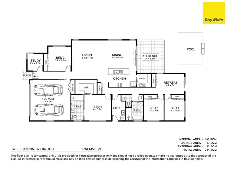 Floorplan of Homely house listing, 37 Logrunner Circuit, Palmview QLD 4553