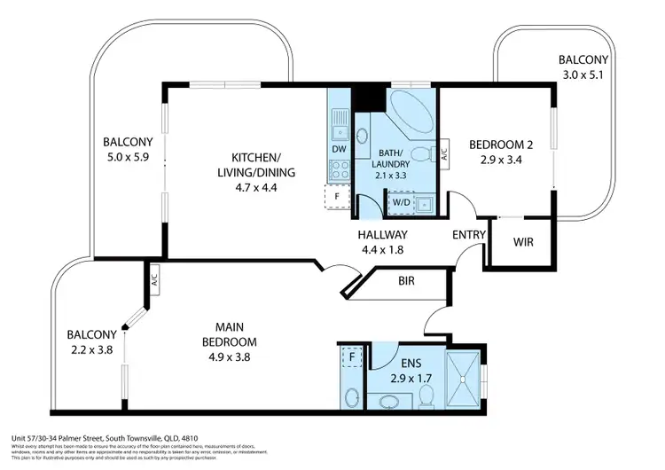Floorplan of Homely unit listing, 57/30-34 Palmer Street, South Townsville QLD 4810