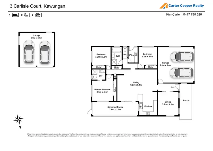 Floorplan of Homely house listing, 3 Carlisle Court, Kawungan QLD 4655
