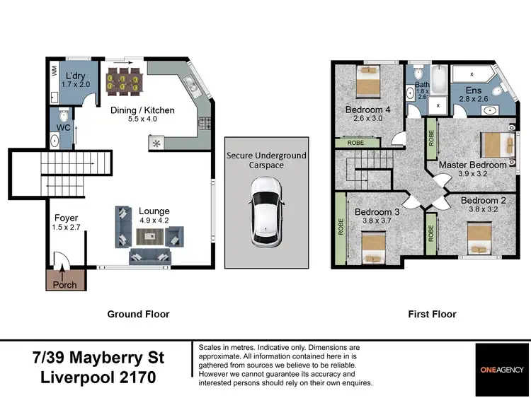 Floorplan of Homely townhouse listing, 7/39 Mayberry Crescent, Liverpool NSW 2170
