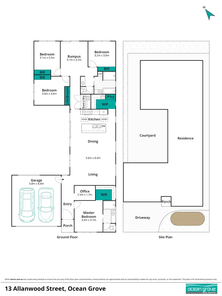 Floorplan of Homely house listing, 13 Allanwood Street, Ocean Grove VIC 3226