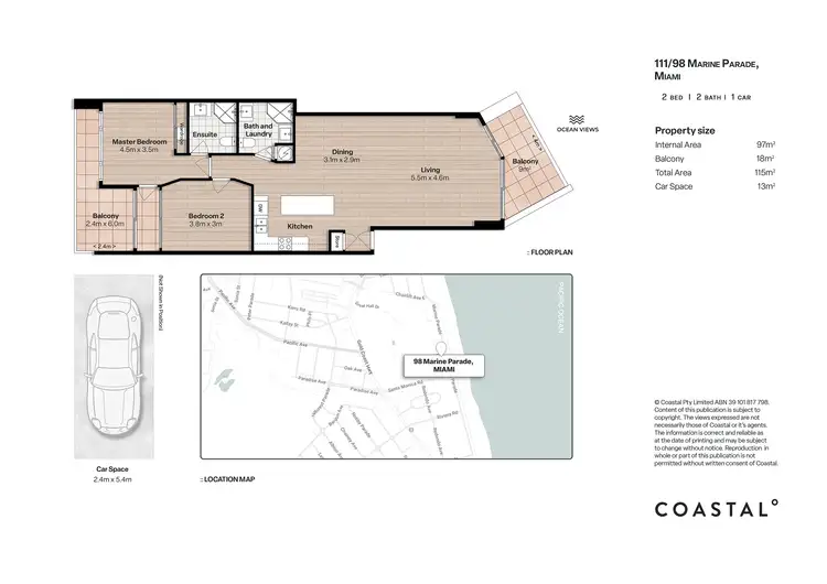 Floorplan of Homely apartment listing, 11/98 Marine Parade, Miami QLD 4220