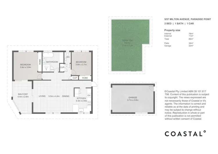 Floorplan of Homely apartment listing, 5/57 Milton Avenue, Paradise Point QLD 4216
