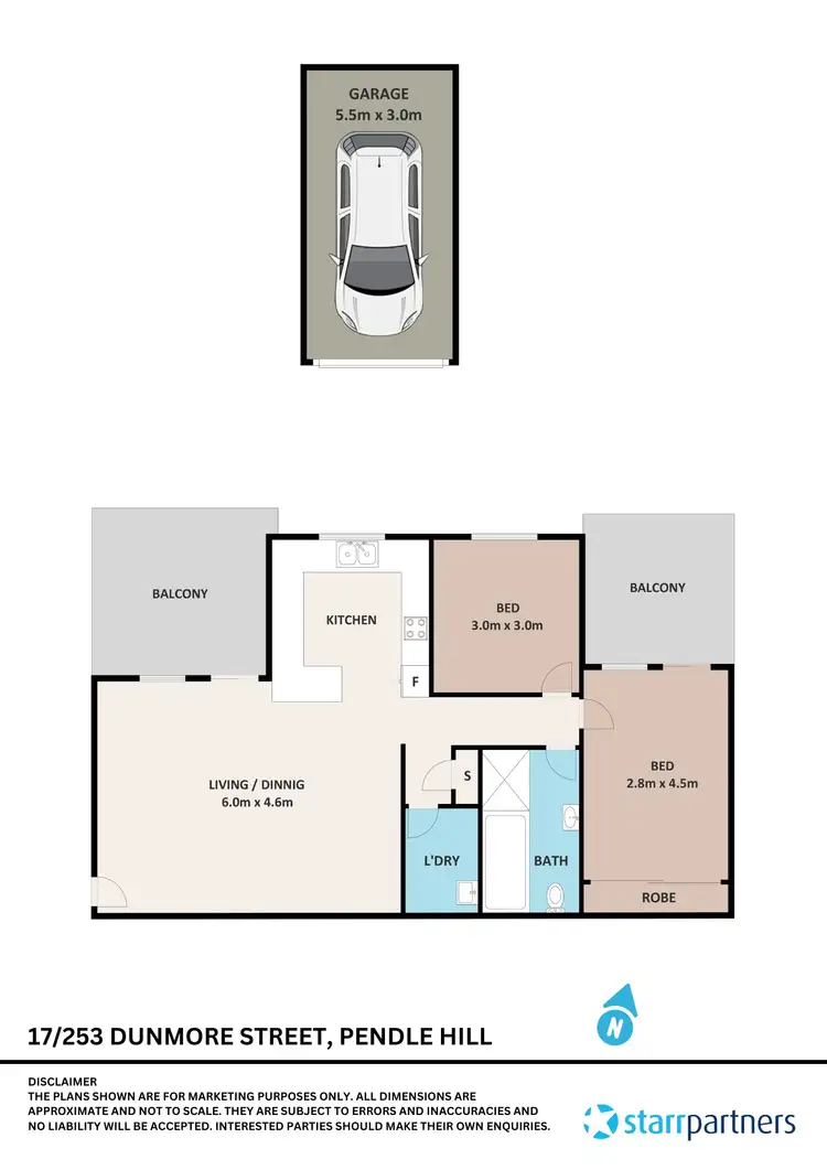 Floorplan of Homely apartment listing, 17/253-255 Dunmore Street, Pendle Hill NSW 2145