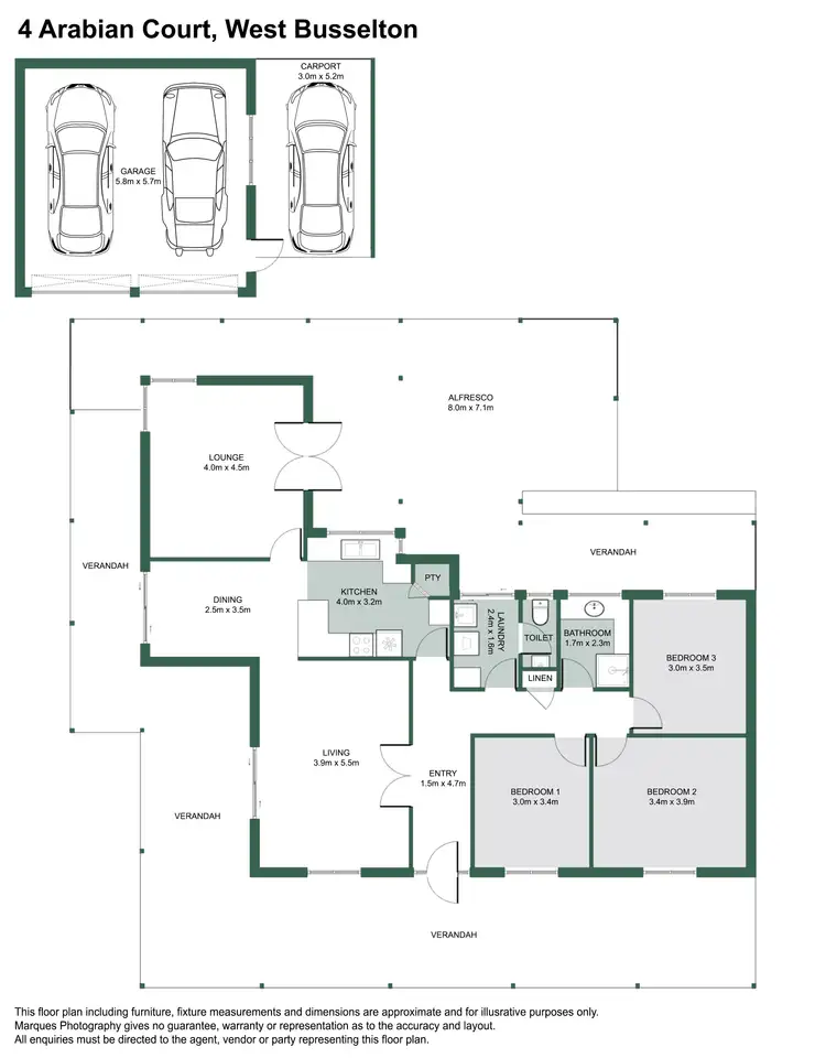 Floorplan of Homely house listing, 4 Arabian Court, West Busselton WA 6280