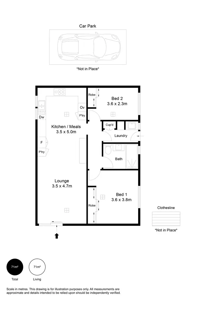 Floorplan of Homely unit listing, 3/42 Esplanade, Semaphore SA 5019