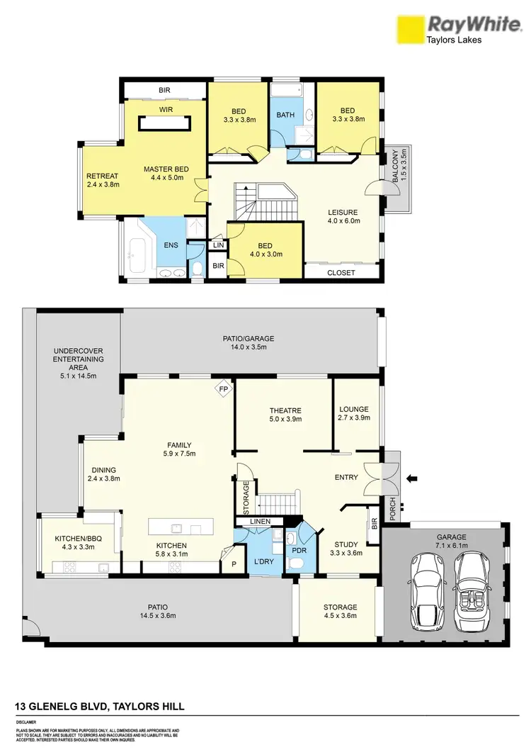 Floorplan of Homely house listing, 13 Glenelg Boulevard, Taylors Hill VIC 3037