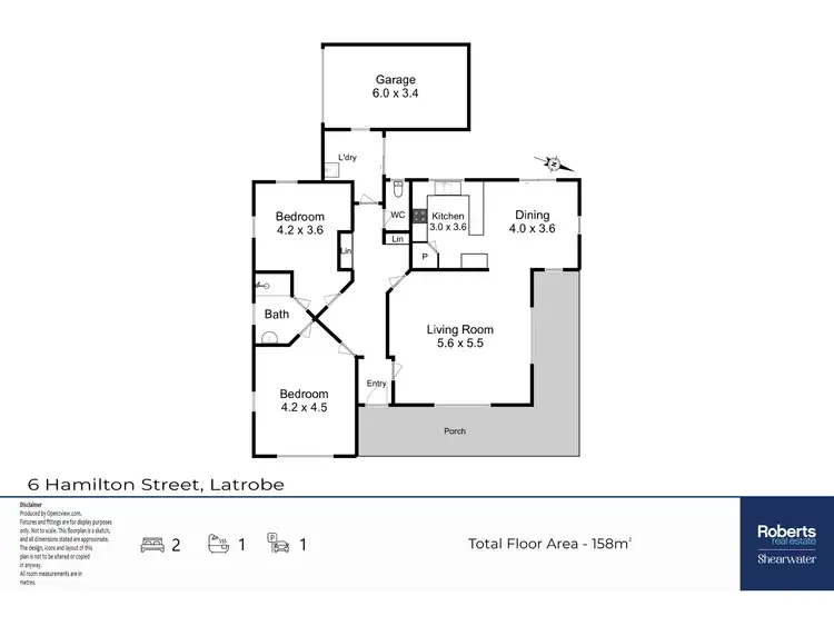 Floorplan of Homely house listing, 6 Hamilton Street, Latrobe TAS 7307
