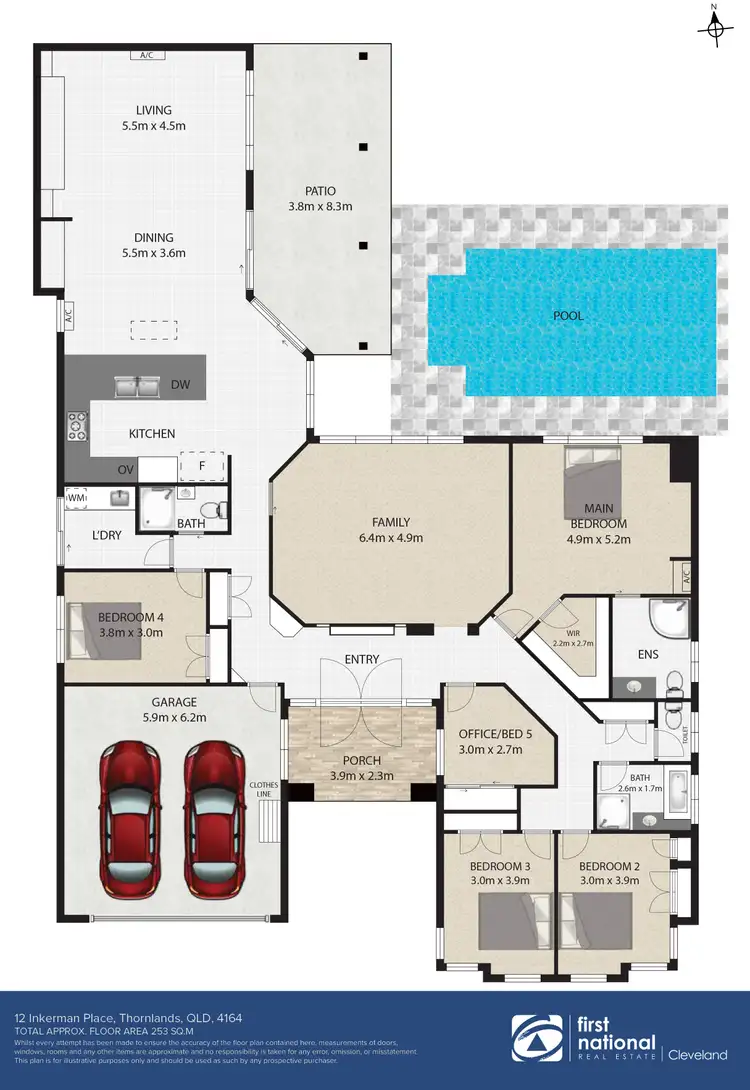 Floorplan of Homely house listing, 12 Inkerman Place, Thornlands QLD 4164