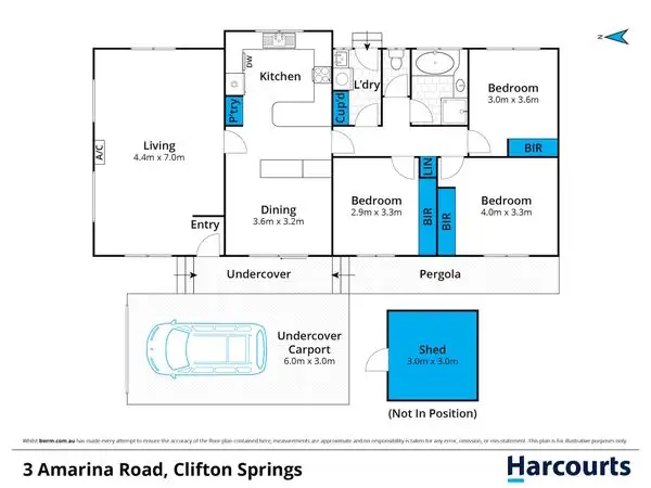 Floorplan of Homely house listing, 3 Amarina Road, Clifton Springs VIC 3222