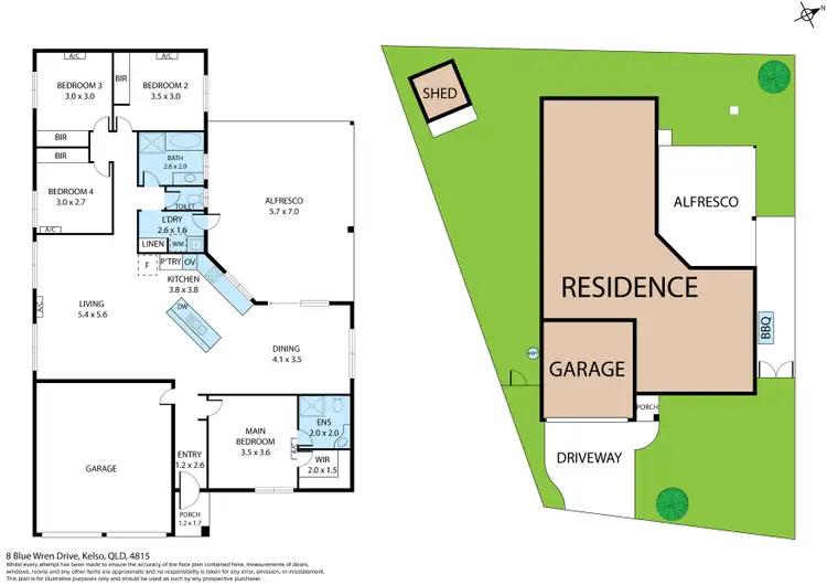 Floorplan of Homely house listing, 8 Blue Wren Drive, Kelso QLD 4815