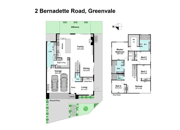 Floorplan of Homely house listing, 2 Bernadette Road, Greenvale VIC 3059