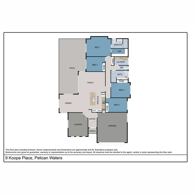 Floorplan of Homely house listing, 9 Koopa Place, Pelican Waters QLD 4551