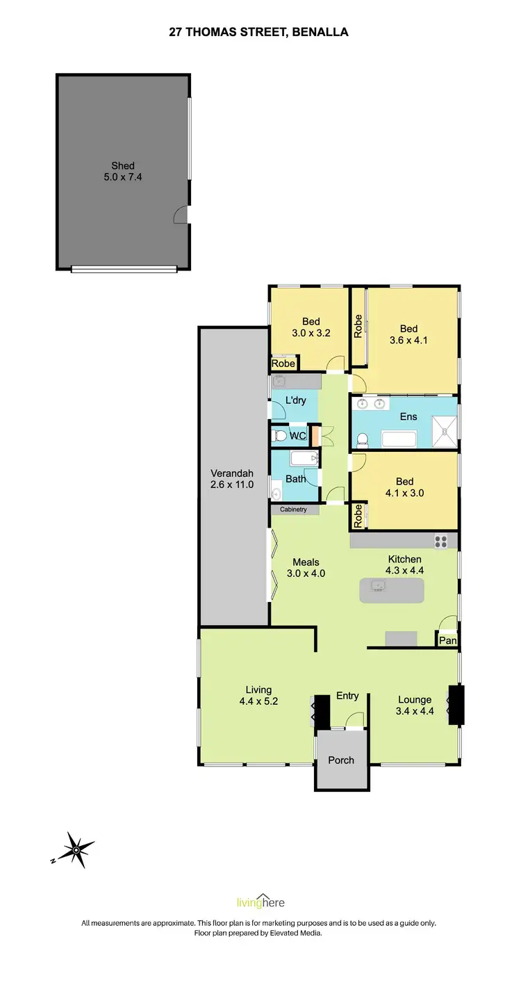 Floorplan of Homely house listing, 27 Thomas Street, Benalla VIC 3672