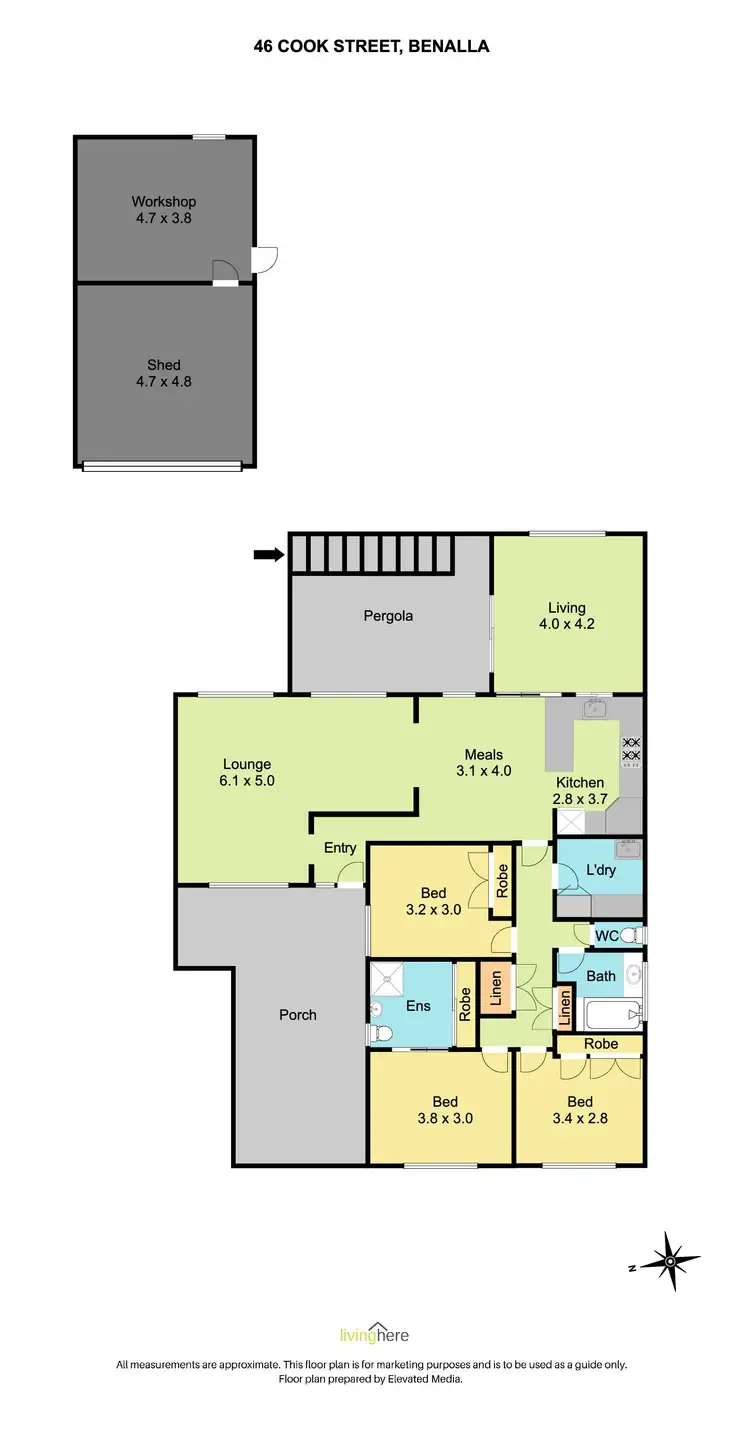 Floorplan of Homely house listing, 46 Cook Street, Benalla VIC 3672
