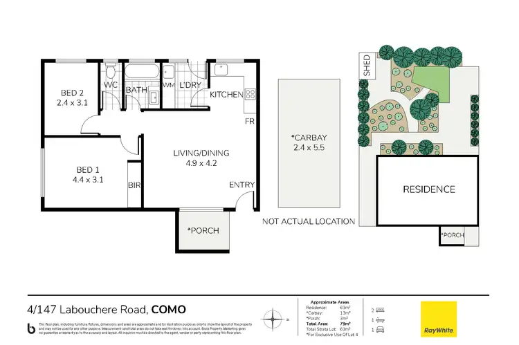 Floorplan of Homely villa listing, 4/147 Labouchere Road, Como WA 6152