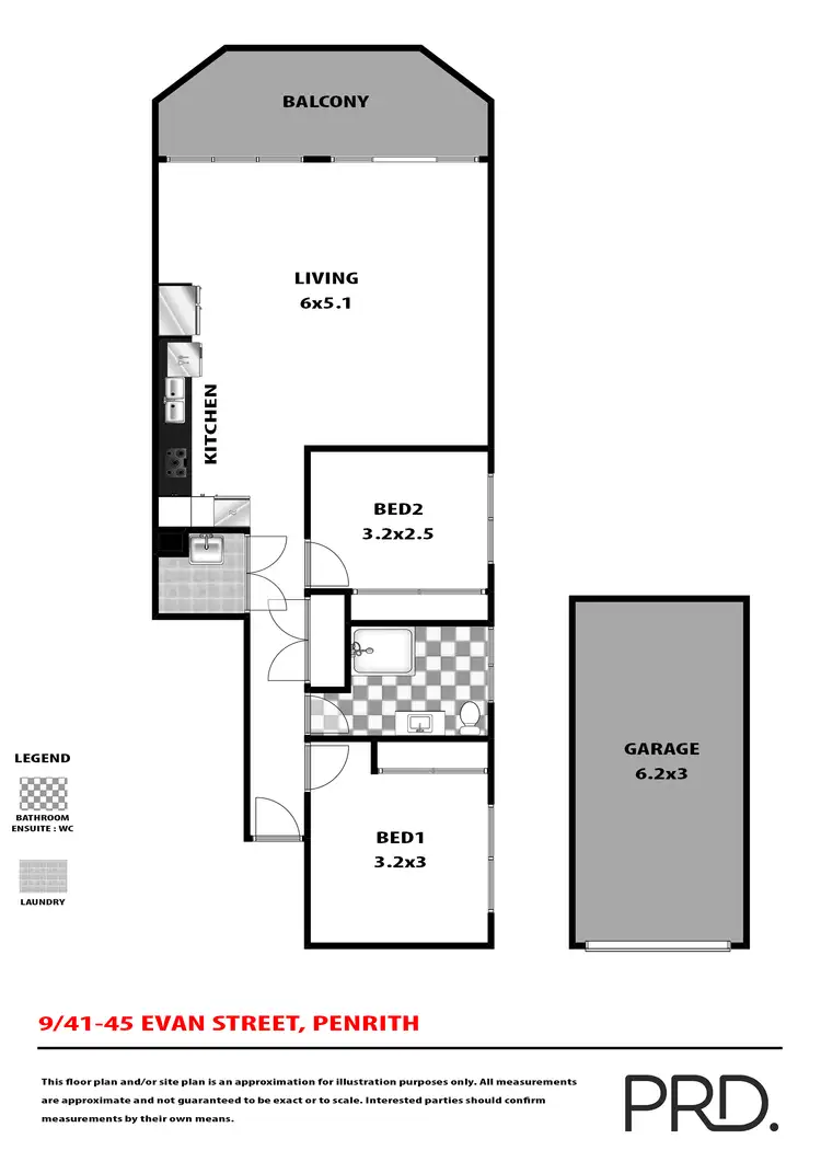 Floorplan of Homely unit listing, 9/41-45 Evan Street, Penrith NSW 2750
